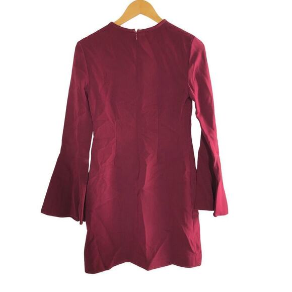 Rachel Zoe Monner Dress Bell Sleeve Cascading Ruffle Sheath Mini Purple Size 0 - Picture 5 of 9